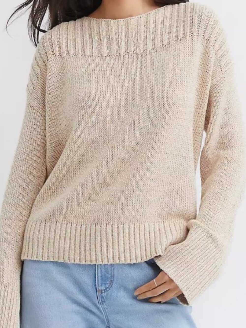 Loft Ribtrim Boatneck Sweater
